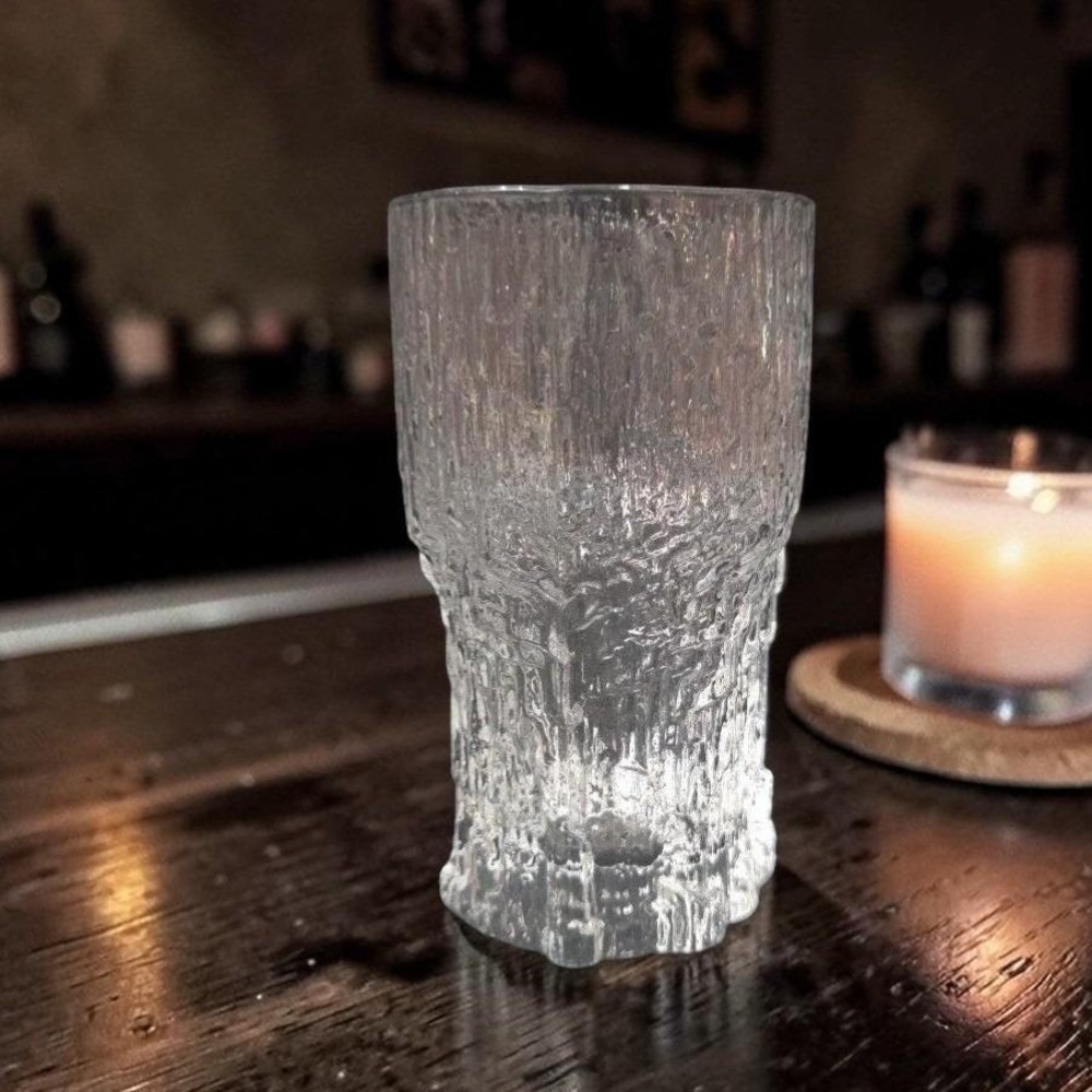Ittala Aslak Highball Tumbler, Vintage Finnish Art Glass, Tapio Wirkkala Barware